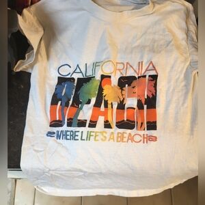 Vintage 80s Puff Paint California Beach Where Life's a Beach Single Stitch Tee
